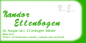 nandor ellenbogen business card