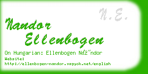 nandor ellenbogen business card